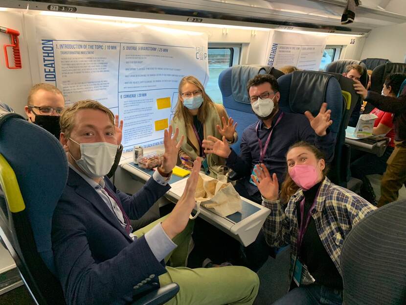 Brainstormen in de klimaattrein