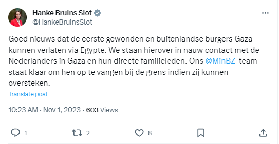 minister Bruins Slot op X