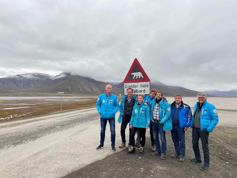 René van Hell op Spitsbergen