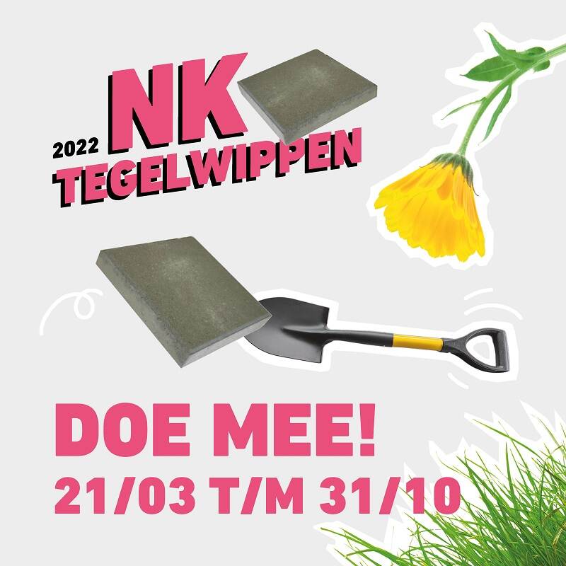 Poster NK Tegelwippen met logo en tekst Doe mee