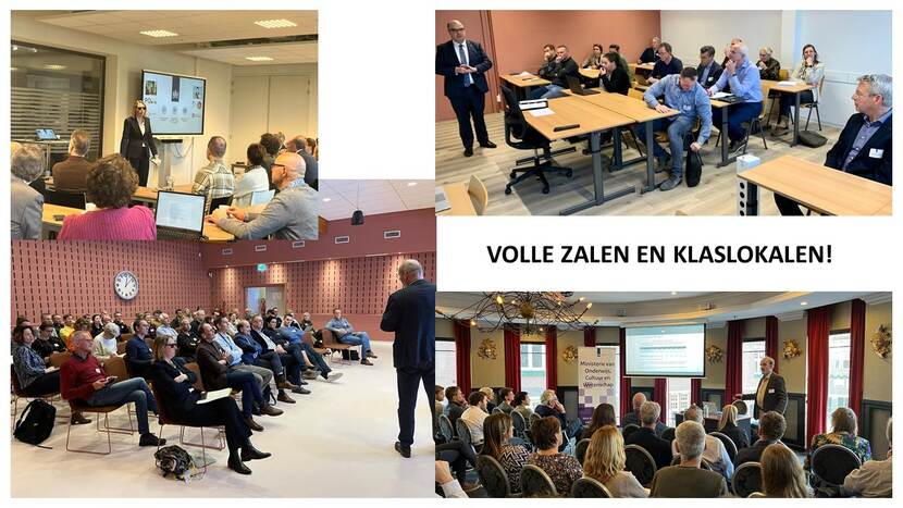 VR 23 volle zalen en klaslokalen