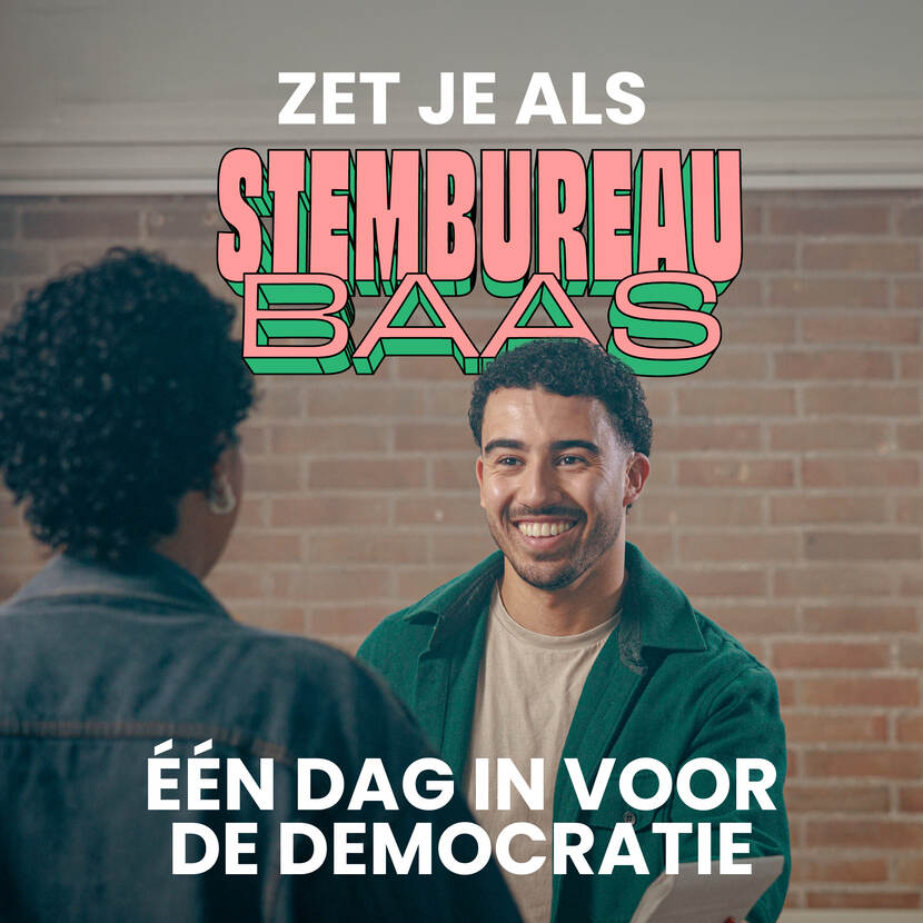 Campagnebeeld: Zet je als stembureaubaas één dag in voor de democratie